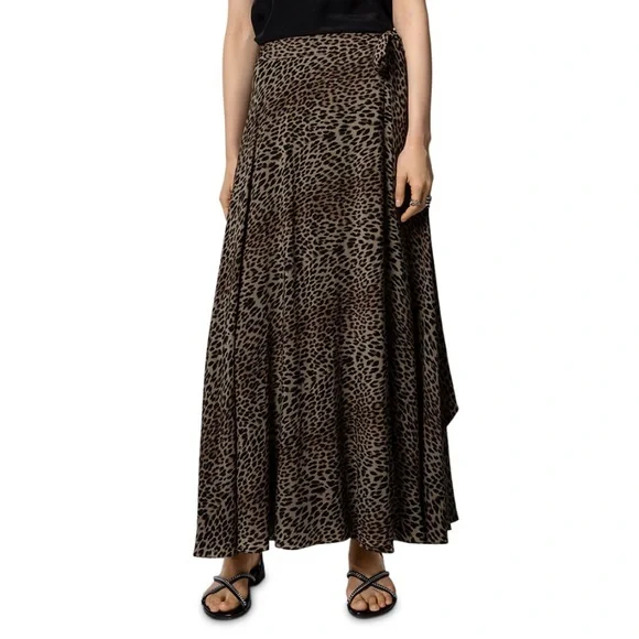 Zadig & Voltaire Animal Print A-Line Skirt - Picture 3 of 7